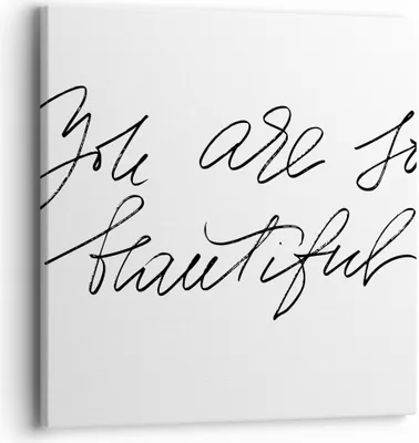 Produktbild von Bild auf Leinwand - Leinwandbild - Einteilig - Du bist so wunderschön - 40x40cm - Wand Bild - Wanddeko - Wandbilder - Leinwanddruck - Bilder - Wanddekoration - Leinwand bilder - AC40x40-4609
