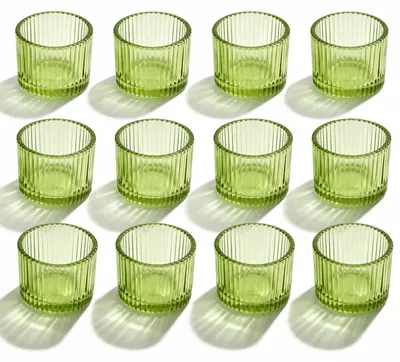 Produktbild von Omgoods – Set mit 12 grünen Teelichthaltern zur Dekoration