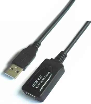 Produktbild von AISENS A101-0019 - USB 2.0 Verlängerungskabel mit Verstärker (10 m, moderner Chipsatz) Schwarz