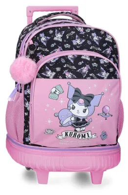 Productafbeelding van Hello Kitty Kuromi: Voorspeltas, uitneembaar, compacte trolley, 43 cm