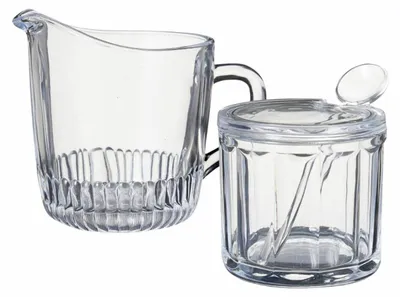 Produktbild von HOWHOMELY | Zuckerdose - Milchkanne - 3er Set - aus Glas - mit Löffel - für Kaffee - Praktisch