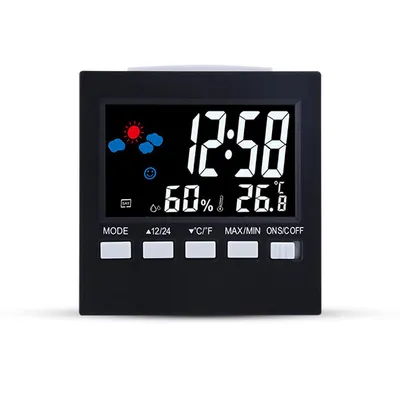 Produktbild von Digitalwecker Batteriebetrieben, Wecker mit Temperaturanzeige & Schlummerfunktion, Tischuhr für Schlafzimmer, Büro oder Reisen