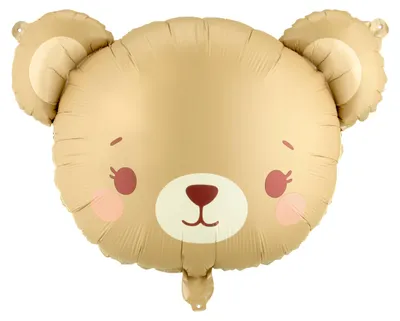 Image de Ballon en aluminium ours 56 x 40 cm pour air ou hélium Beige