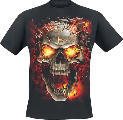 Produktbild von Spiral T-Shirt Herren Skull Blast schwarz M