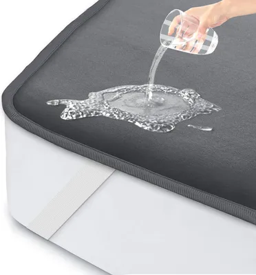 Obrázok produktu pre Chránič matrace 180 x 200 cm, tmavosivá, prateľný, pre posteľ
