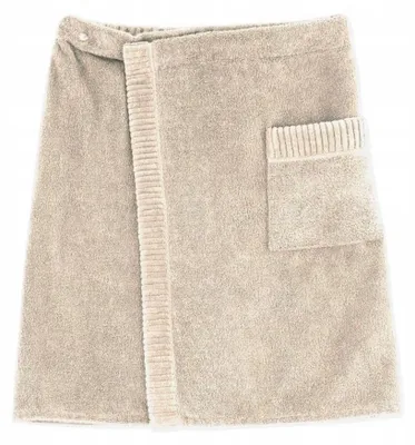 Produktbild von Kilt für die Sauna - für Männer - 100% Baumwolle - beige - 70x171 cm - Bademantel Kilt