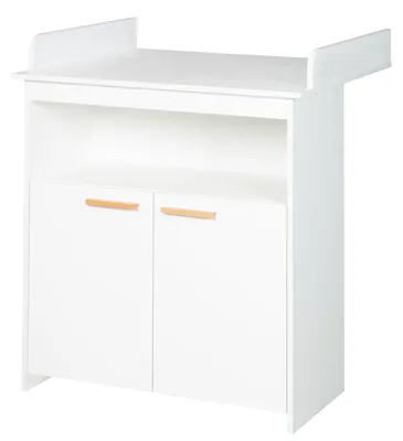 Produktbild von roba Wickelkommode 'Anton' in Weiß, inkl. Wickelansatz, Wickeltisch mit 2 Türen & 1 Fach, Wickelhöhe 90 cm
