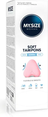 Produktbild von MY.SIZE Woman Soft Tampons NORMAL, 20 Stück, fadenlose Tampons Für Sport, Love und Spa