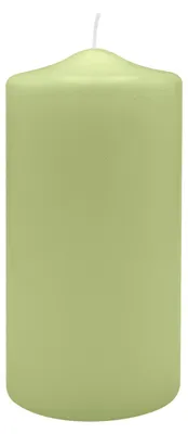Produktbild von 6 Spitzkopf Stumpen Kerzen Kiwi 200 x Ø 100 mm, Kerzen in Cellophan, KOPSCHITZ Qualitätskerzen in RAL Qualität  Germany, Kerzen, Anlass, Advent, Weihnachten, Festtag, Festtagskerzen