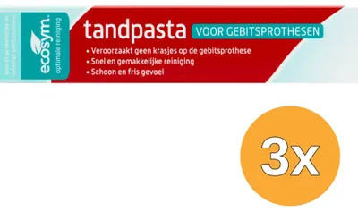 Productafbeelding van 3x Ecosym Tandpasta voor gebitsprothese (75 ml)
