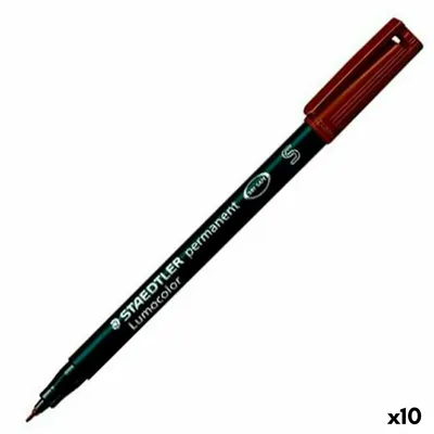 Produktbild von Staedtler Lumocolor 313, Braun, Feine Spitze, Schwarz, Braun, Ultrafein, 0,4 mm, 10 Stück(e)