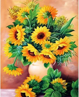 Produktbild von Malen nach Zahlen Diamond Painting Sonenblume: Kreatives Malen, 30x40cm