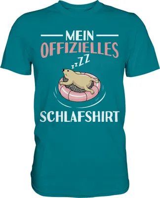 Produktbild von Offizielles Schlafshirt Nachthemd Schlafanzug Pyjama Igel T-Shirt – Diva Blue / L