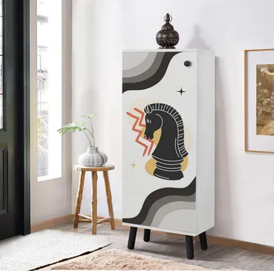 Obrázek produktu pro Skye Decor, Vegas - SB 952, skříňka na boty, bílá, 100 % MELAMÍNEM POVLÁKNĚNÁ DESKA, 50 x 38 x 135 cm