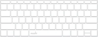 Produktbild von Moshi ClearGuard, Tastaturabdeckung, Thermoplastisches Urethan, 275 mm, 104 mm, 8 g, Transparent
