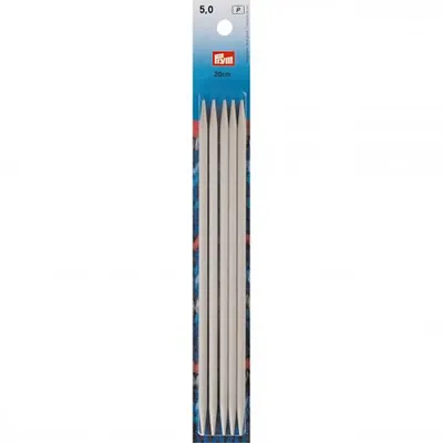 Produktbild von Strumpfstricknadeln 5,00 mm 20 cm grau 5 St