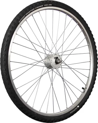 Produktbild von 28 Zoll Vorderrad Hohlkammerfelge Shimano DH-C3000 Nabendynamo und montierter Bereifung