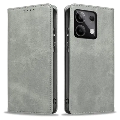 Produktbild von Handyhülle für Xiaomi Redmi Note 13 Pro 5G Kunstleder Flip Cover Hülle Klapphülle Case Kartenfach Farbe: Grau