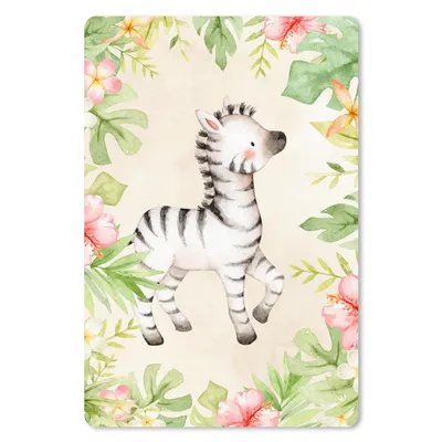 Produktbild von MuchoWow® Mauspad Mousepad Zebra - Dschungel - Aquarell 40x60 cm - Mousepads - Maus Mat - Pad - Mausunterlage - Schreibtisch Accesoire