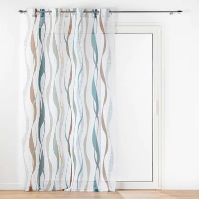 Image de Voilage à œillets 140 x 240 cm Lisana - Voile Sablé Imprimé
