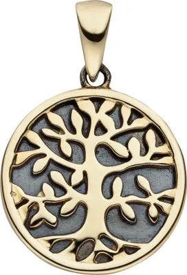 Produktbild von Anhänger Lebensbaum 925 Sterling Silber bicolor gold vergoldet