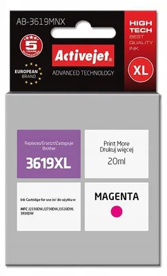Produktbild von Tusz zamiennik Activejet Brother LC3619M XL czerwony 20 ml