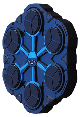 Produktbild von Musik-Boxmaschine mit Boxhandschuhen, wandmontiert, Bluetooth-fähig, Boxziel mit LED, 9 Geschwindigkeitsstufen, einstellbarer elektronischer Boxtrainer, Schlagpolster F