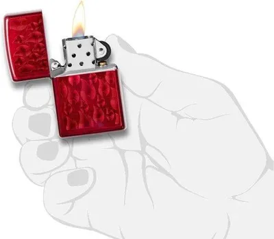 Productafbeelding van Famanu aansteker met ijsvlam-design - Rood