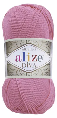 Produktbild von Alize Diva 178 Garn kühles Rosa 100g/350m, seidig glänzend