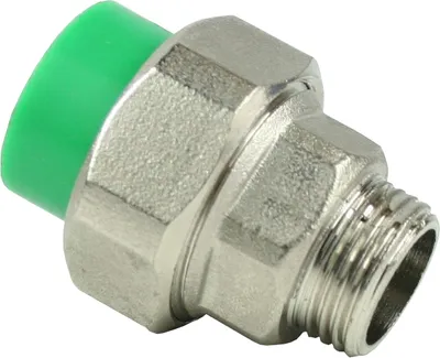 Produktbild von PPR Aqua-Plus Fusiotherm Kupplungsverschraubung Aussengewinde 20mm-1/2 Zoll, Wasserrohr, Heizungsrohr
