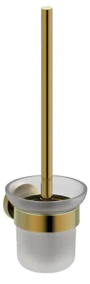 Image de Luisa brosse WC avec support or brossé Essebagno