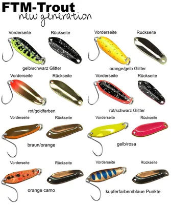 Produktbild von FTM Spoon Boogie Forellenblinker 1,6g - Blinker, Farbe:rot/goldfarben