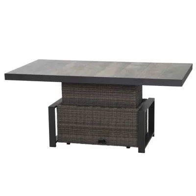 Produktbild von Siena Garden Lifttisch CORIDO 160 x 90 x 47-71 cm, Aluminium Anthrazit / Gardino-Geflecht Charcoal Grey / Keramik Grey