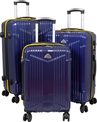 Produktbild von Kofferset Trolleyset 3 teilig Daytona Polycarbonat Hartschale Blau