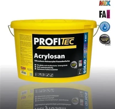 Produktbild von ProfiTec P407 Acylosan Siliconharz-Reinacrylat-Fassadenfarbe weiss matt 5Ltr.