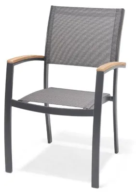 Image de Essence - Chaise de jardin - Aluminium avec accoudoirs en teck