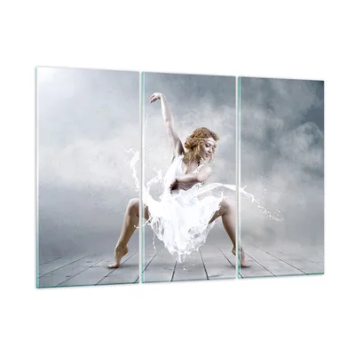 Produktbild von Bilder auf glas - Frau Tänzerin Ballett - 165x110cm - Glasbilder - Wandbilder - Kunstdruck - zum Aufhängen bereit - Wanddekoration aus Glas - Glas Bilder - Wandbild auf Glas - GCE165x110-2665