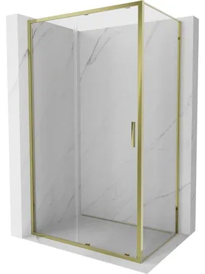 Obrázek produktu pro Mexen Exo sprchový kout posuvný 150 x 90 cm, transparentní, zlatý - 8151-150-090-50-00