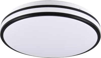 Immagine prodotto di Plafoniera LED rotonda ORBIT bianco e nero 24W, luce bianca neutra 2600 lm, plastica, dimensioni: 7x38x38 cm, IP20, Polux