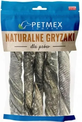 Zdjęcie produktu dla Przekąska dla psa Petmex Skórka dorsza twist rybny 200 g