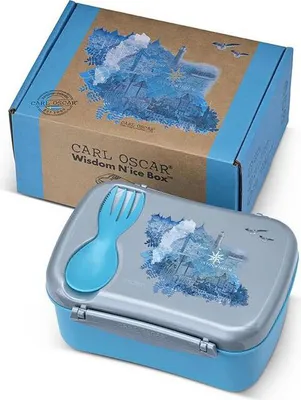Produktbild von Wisdom N'ice Box, Brotdose mit Kühlblock, ca. 12,5 x 17 x 8 cm, türkis - "Wasser"