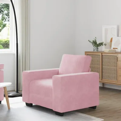 Produktbild von Rosa Sessel aus Samt, 60 cm