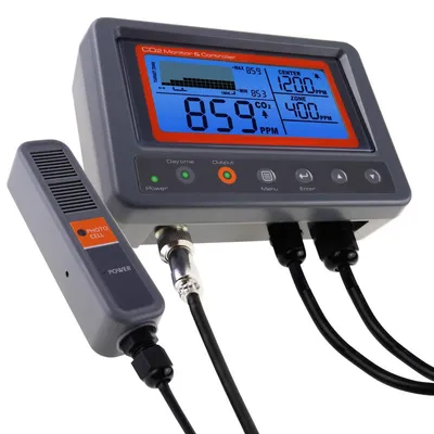 CO2-Controller mit NDIR-Sensor, 0–5000 ppm, 4,5 m Kabel