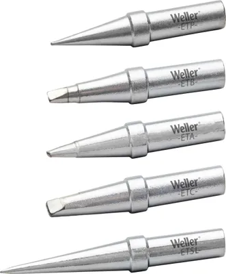 Produktbild von Weller T0054104699 5-tlg. ET-Lötspitzen-Set für WE1010 Lötstation – Echte Weller Spitzen