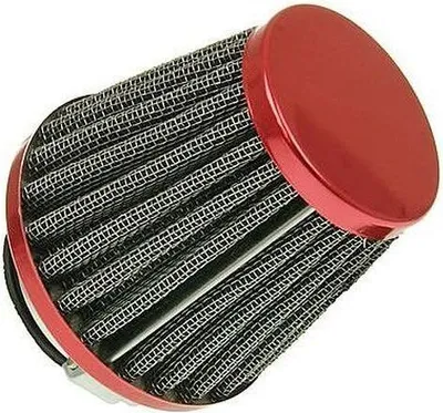 Produktbild von Luftfilter POWERfilter Renn Sportluftfilter 38mm rot Mofa Roller Moped Quad ATV
