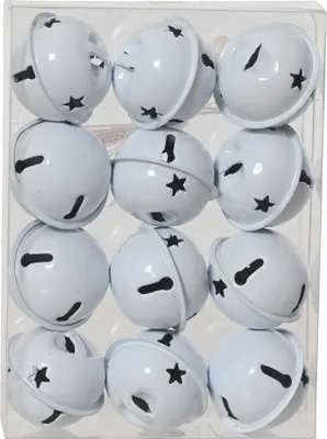 Produktbild von Glöckchen Metall 3cm 12er Set Weiß