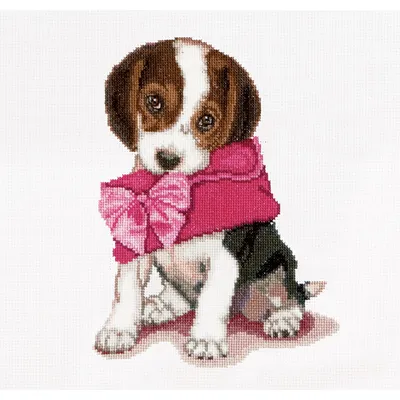 Obrázok produktu pre Krížiková súprava Thea Governor "Puppy Love Aida", počítaná, 31x30cm