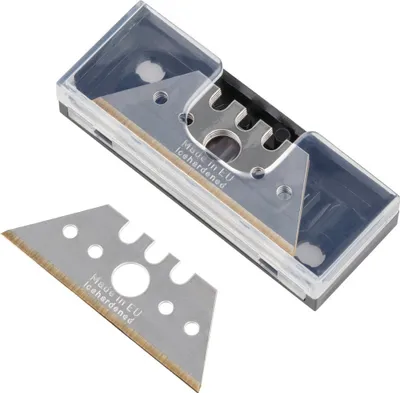 Zdjęcie produktu dla wolfcraft 5 profesjonalnych ostrzy trapezowych w pudełku, 0,65x61 mm
