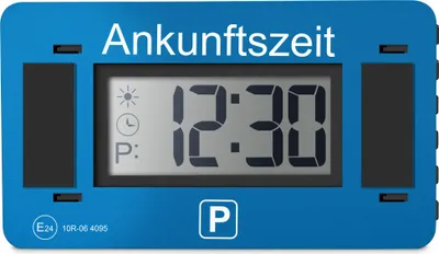 Produktbild von Digitale Parkscheibe V2 – elektronische Parkuhr – Mit Klickhalterung – StVO-konform & automatische Zeiteinstellung – für Deutschland und Dänemark