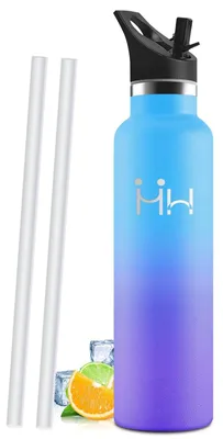 Produktbild von Edelstahl Trinkflasche 1L, BPA-frei, isoliert, auslaufsicher, Sport
